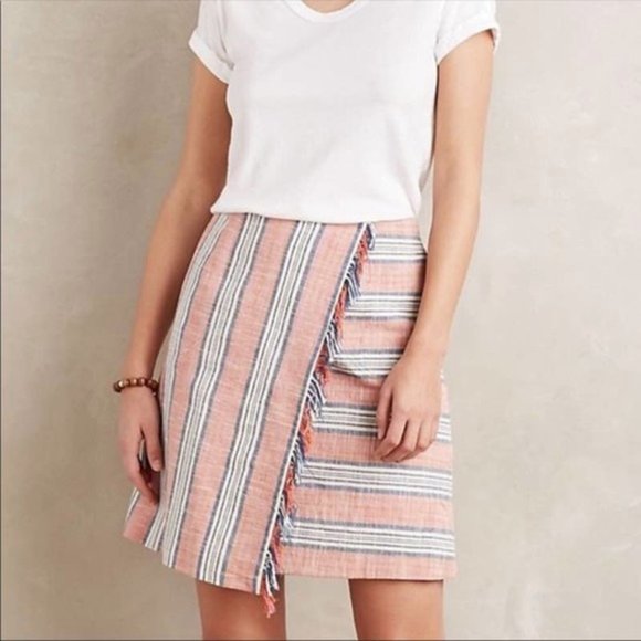 Anthropologie Dresses & Skirts - ANTHROPOLOGIE Vanessa Virginia Fringe Stripe Skirt